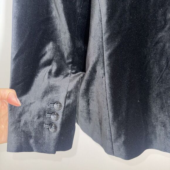 Chico's Black Velvet Blazer Special Occasion Day To Night Women Sz 3 - XL - Picture 6 of 12